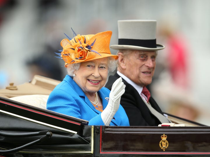 Queen Elizabeth II and the Duke of Edinburgh arriving during day three of Royal Ascot 2016.