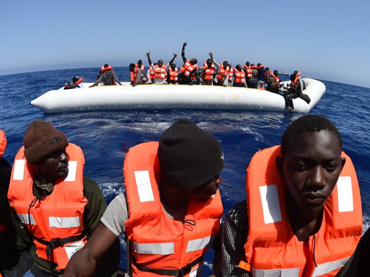 <strong>Doctors Without Borders, who are pictured above assisting in a rescue mission in the Mediterranean sea, has turned its back on all EU funding </strong>