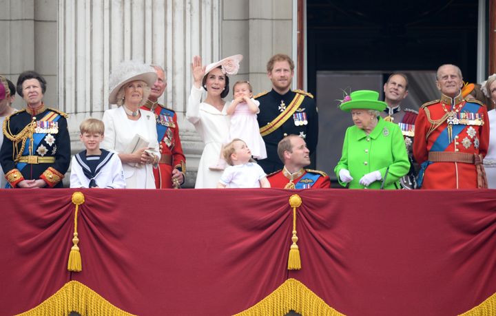 The Queen appeared to tell Prince William off on the royal balcony
