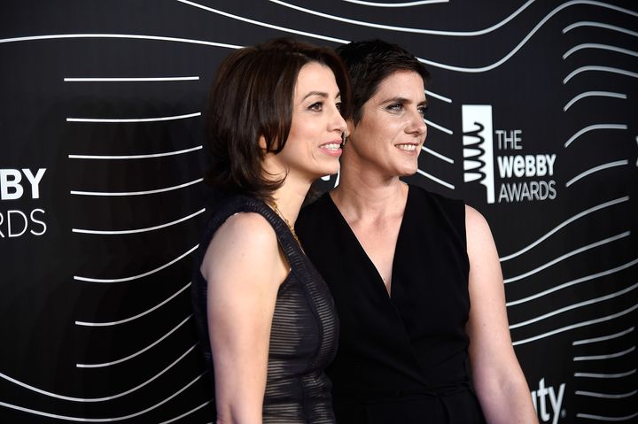 "Making a Murderer" filmmakers Laura Ricciardi and Moira Demos at the Webby Awards in New York on May 16, 2016.