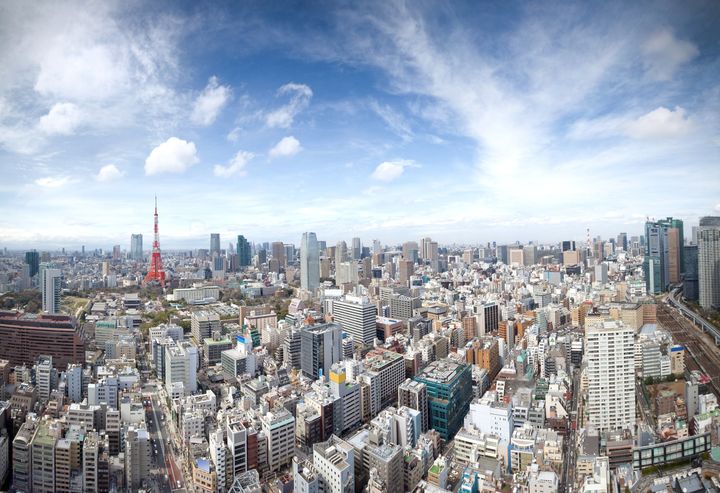 The skyline of Tokyo, Japan. With 38 million residents, Tokyo is the largest urban area in the world.