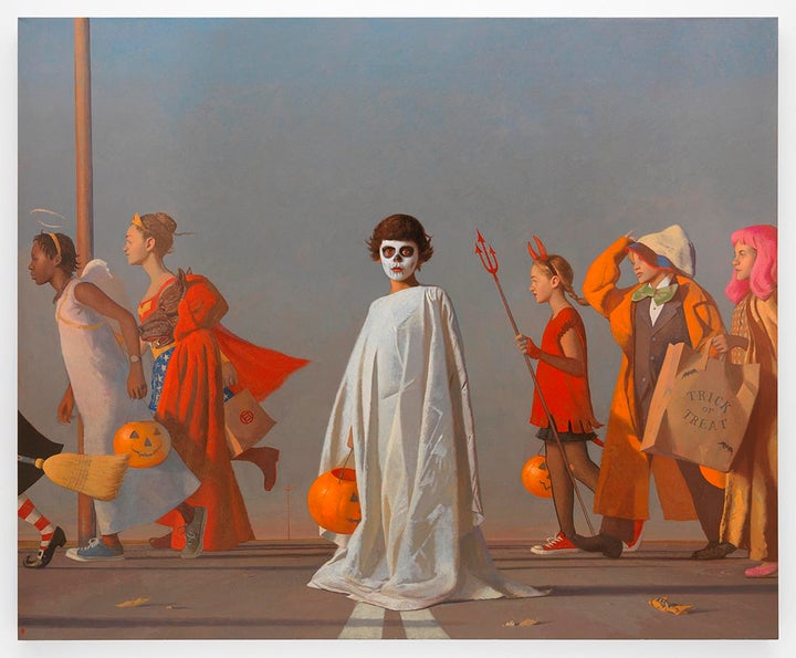 Bo Bartlett<em>, Halloween, </em>2016, Oil on linen, 82 x 100 inches