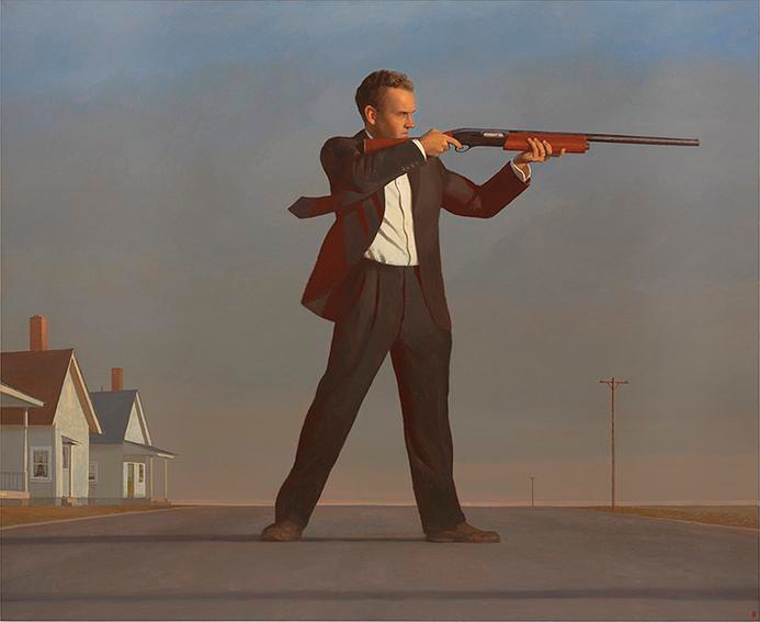 Bo Bartlett, <em>The American</em>, 2016, Oil on linen, 82 x 100 inches