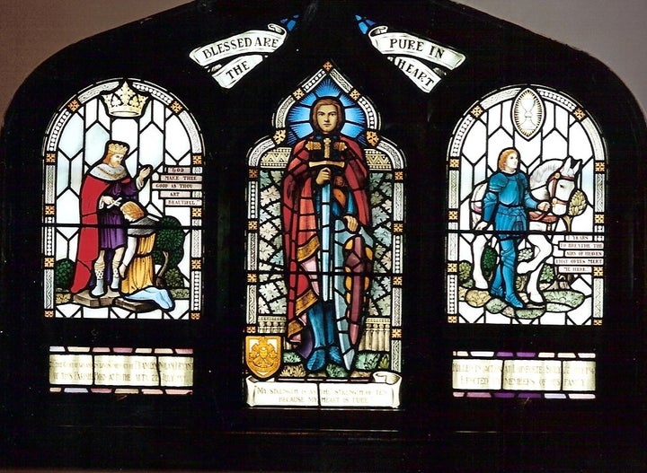 Sir Galahad Window at St. Mary and St. George Anglican Church, Alberta, Canada
