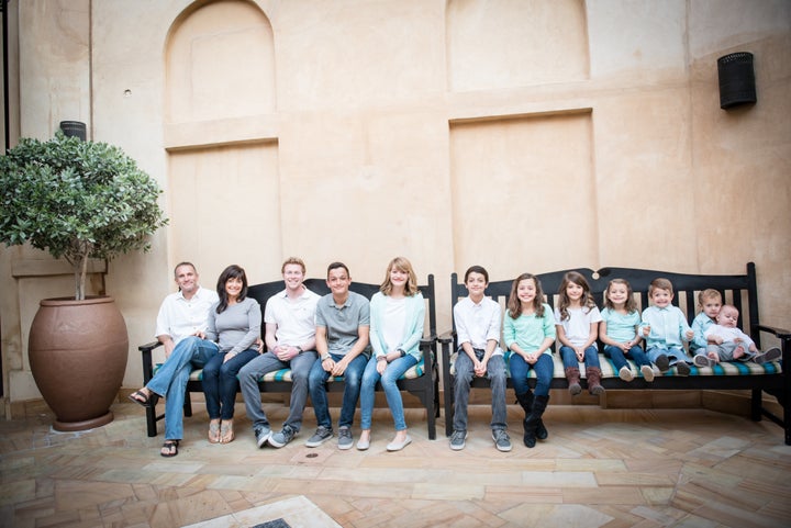 Please note that the 10th child (eldest boy in the photo) is Jackie's step son who lives in the U.S and not with them in Dubai