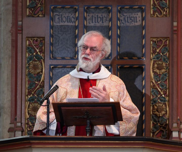Dr Rowan Williams (pictured while Archbishop) dismissed the idea Britain was 'full'