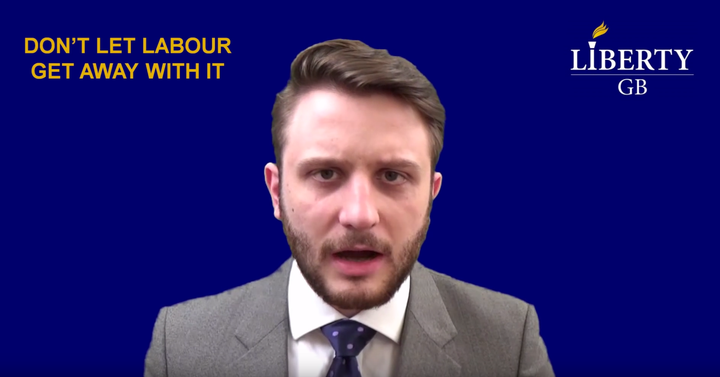 <strong>Buckby produced a video in which he said he was fighting the election to prevent Labour from 'walking' it</strong>