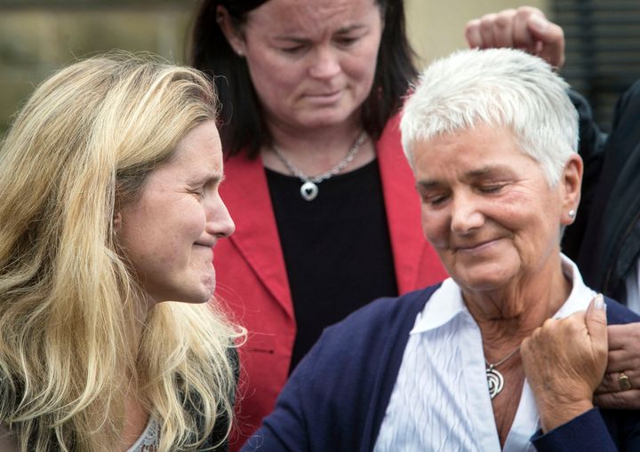 Jean Leadbeater, Jo Cox's mother, with her daughter Kim