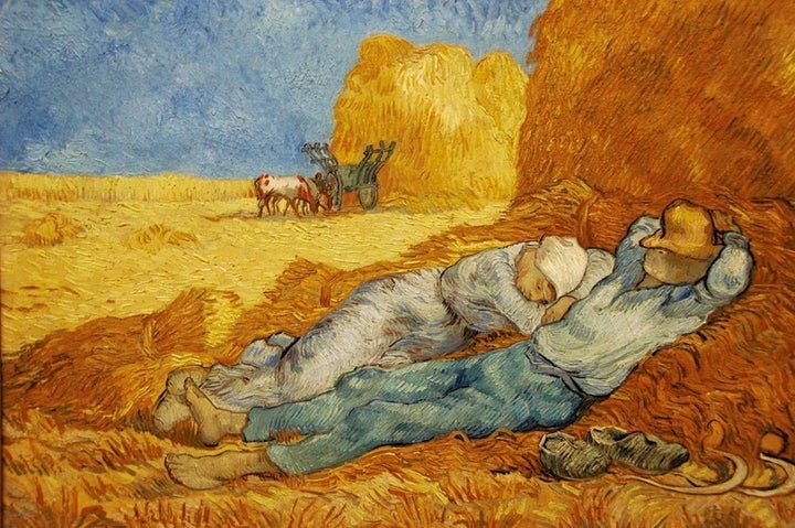 FIGURE 1-10. A, Jean-Francois Millet, Noonday Rest, 1866. Museum of Fine Arts, Boston. B, John Singer Sargent, Noon (after Jean-Francois Millet), ca. 1875. Metropolitan Museum of Art, New York. C, Vincent Van Gogh, Noon: Rest from Work (after Jean-Francois Millet), 1890. Musee d'Orsay, Paris.