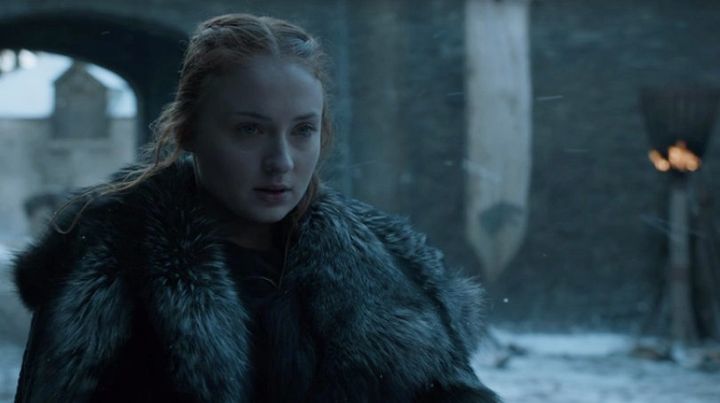 Sophie Turner as Sansa Stark, Queen in the North.