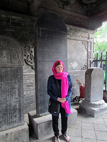 Exploring Arabic, Persian, and Chinese stelae in the mosque