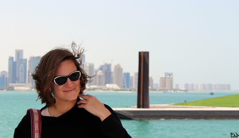 Richard Serra's sculpture "7" in Doha