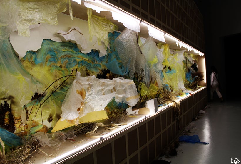 The other side of Xu Bing's installation above