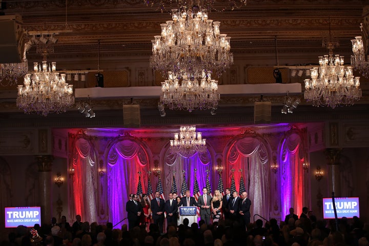 Trump hosted a press conference on March 15 at his Mar-A-Lago mansion. His campaign later paid the house and club more than $400,000 in rental and catering fees.