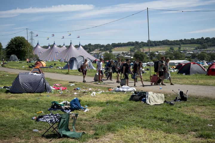 Emergency crews were called to the Worthy Farm site in Pilton (pictured last year) 
