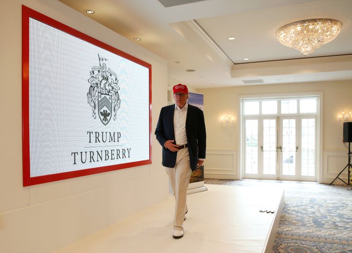 Donald Trump is visiting Scotland this weekend to open the Trump Turnberry resort, which he bought in 2014.