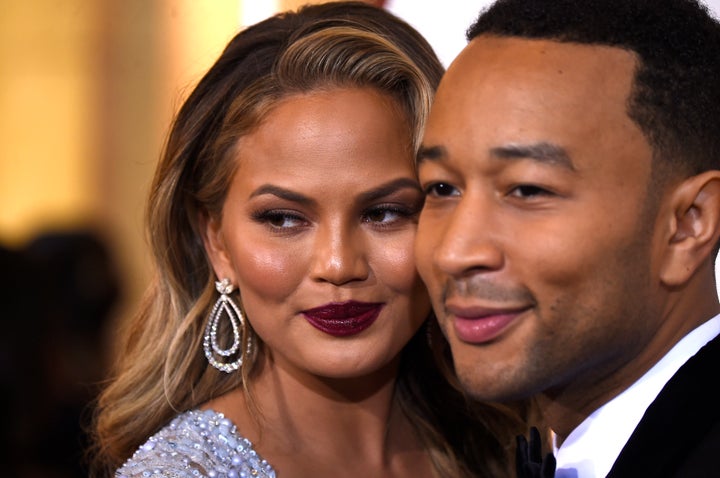 Teigen and Legend arrive at the Annual Academy Awards in 2015. 