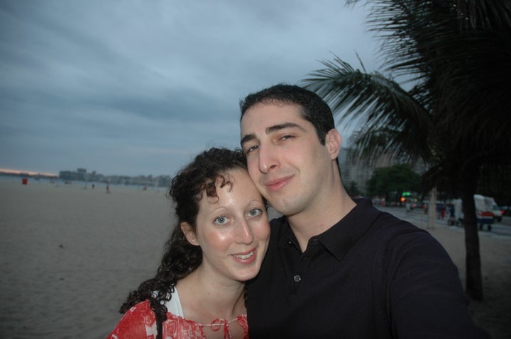 Rosie and Elliot after getting married in 2004.