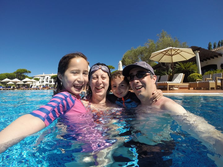 Elliot and Rosie Choueka with their two children.