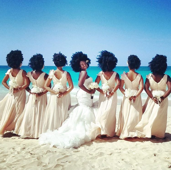 "All of my bridesmaids have natural hair as well. No one was against it at all."