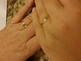 <strong>The author and her wife an their wedding day</strong>