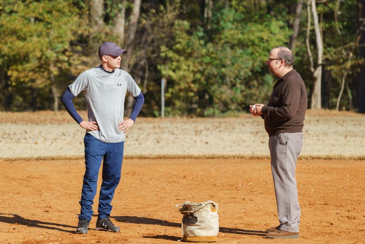 Johnny Simmons and Paul Giamatti in "The Phenom."