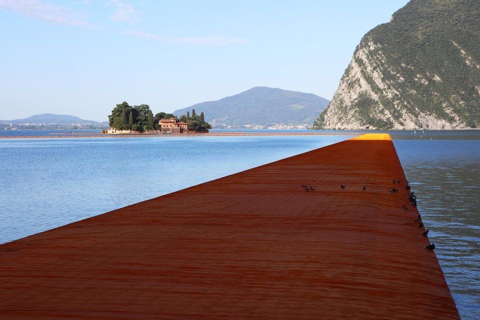 The Floating Piers, Lake Iseo, Italy, 2014-2016.