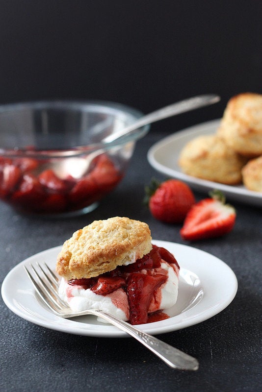 Roasted Balsamic Strawberry Shortcakes