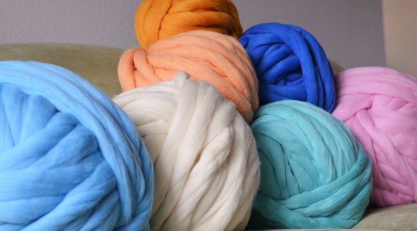 Super chunky Merino wool yarn