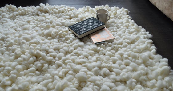 Merino wool rug