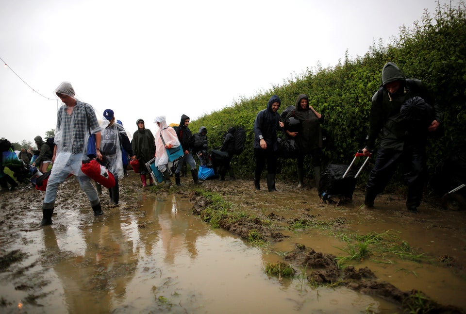 This year's Glastonbury has kicked off in typically muddy style