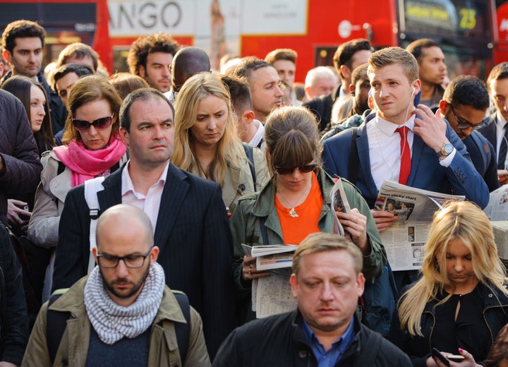 A familiar queue outside Oxford Circus Tube station 