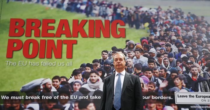 The 'Breaking Point' poster criticised by Ukip's MP Douglas Carswell as 'morally wrong'