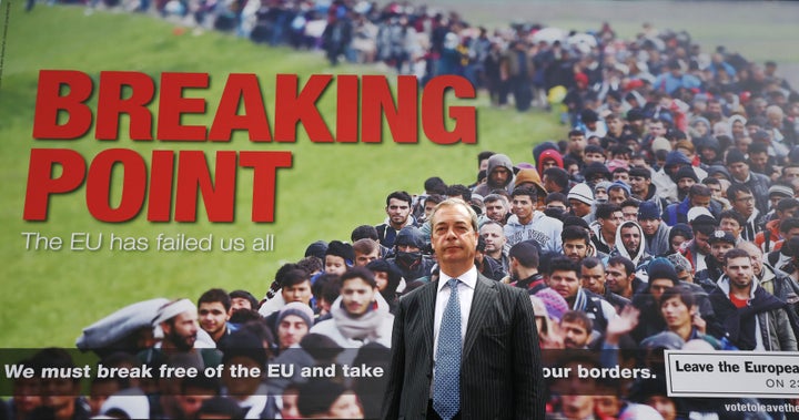 The 'Breaking Point' poster criticised by Ukip's MP Douglas Carswell as 'morally wrong'