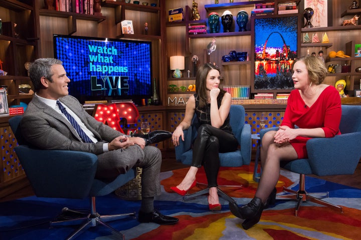 Tina Fey and Kim Barker appear on Andy Cohen's "Watch What Happens Live."