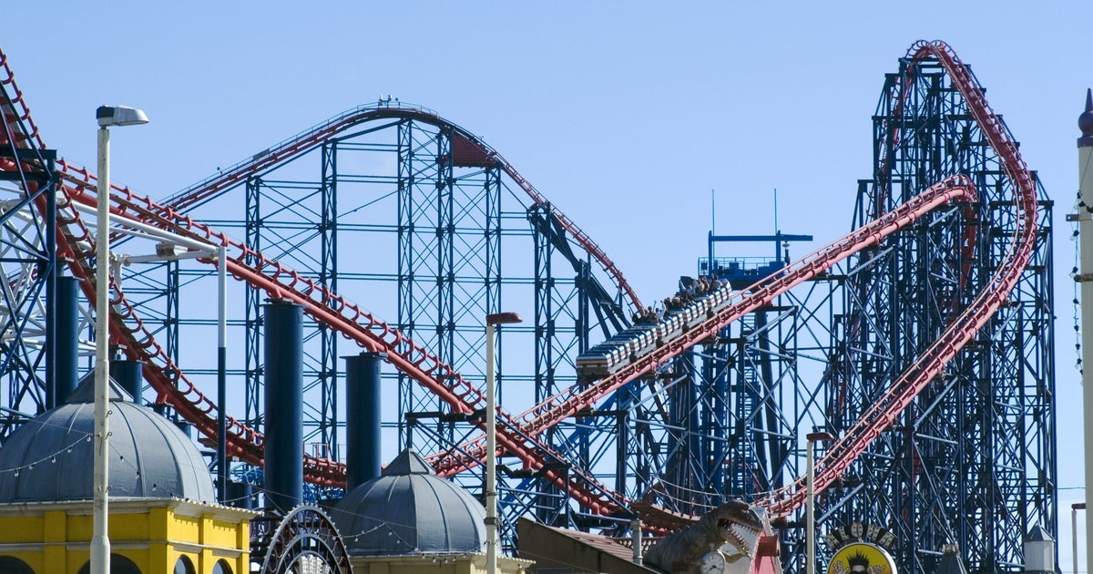 Blackpool Pleasure Beach Joyride: Teens Ride Rollercoaster After