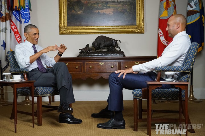 Jeter and Obama had a conversation on mentors, role models, family and more.