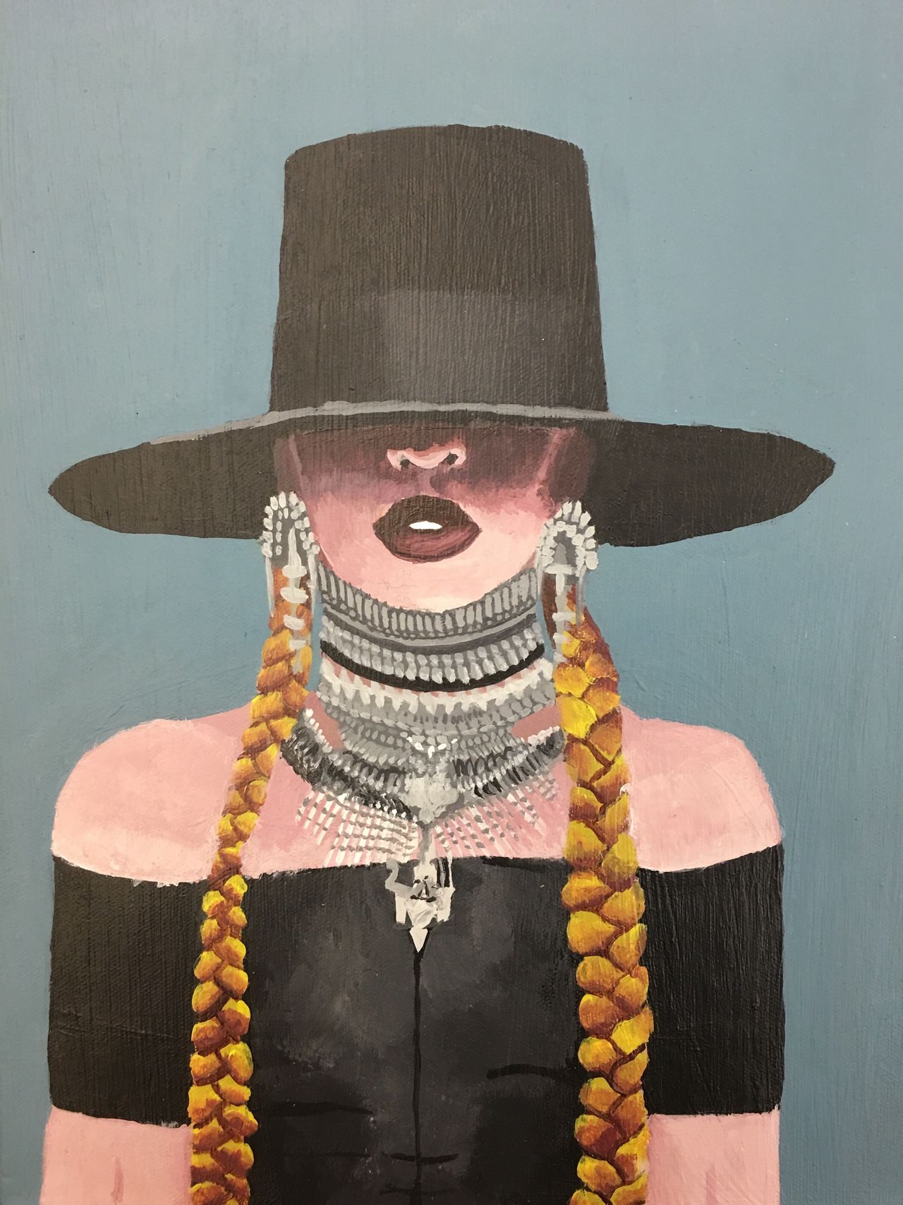 Myasia Dowdell, Beyonce, 2016, Acrylic on Canvas