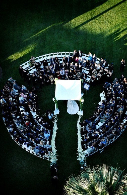 A ceremony in the round creates an intimate atmosphere for you and your guests. 