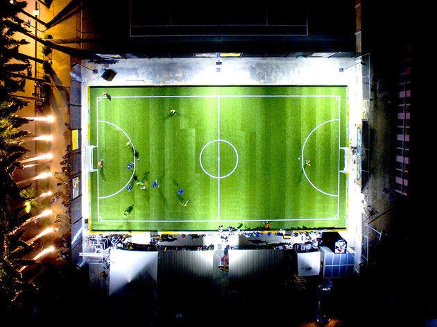 People-powered soccer pitch in Lagos.