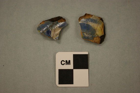 These pottery fragments were recently unearthed during a dig in Roanoke, North Carolina.