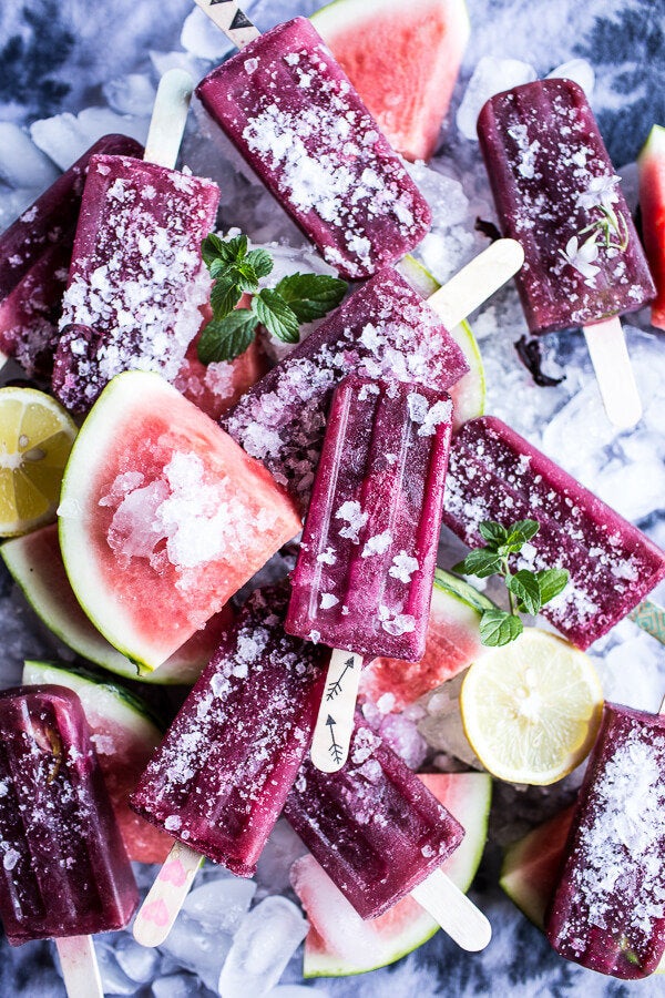 Melon Lemonade Margarita Popsicles + Video. - Half Baked Harvest