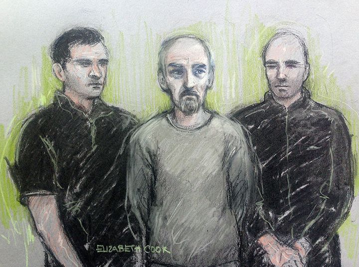 A court sketch of Thomas Mair during an earlier court appearance