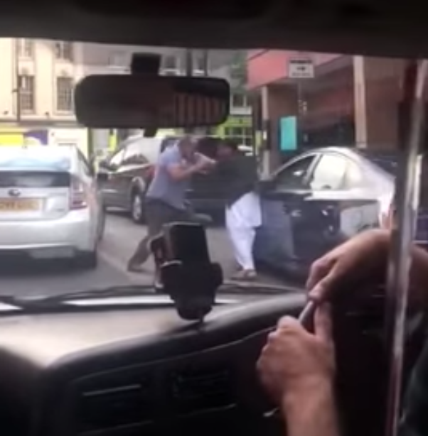 The incident was filmed on 17 June at around 7.30pm