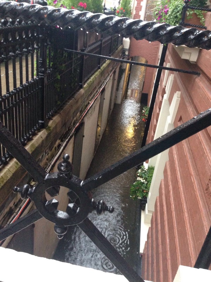 The base of the building flooded quickly