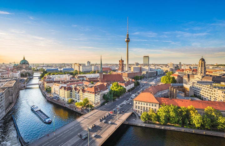 Clear, smogless skies over Berlin.