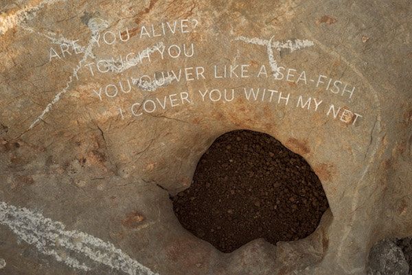 Jenny Holzer, For Ibiza, 2016 (detail). Text: “The Pool" from Collected Poems 1912–1944 by H.D., ©1925 by Hilda Doolittle. Used by permission of New Directions Publishing Corp. ©2016 Jenny Holzer, member Artists Rights Society (ARS), NY. Photo Collin LaFleche.