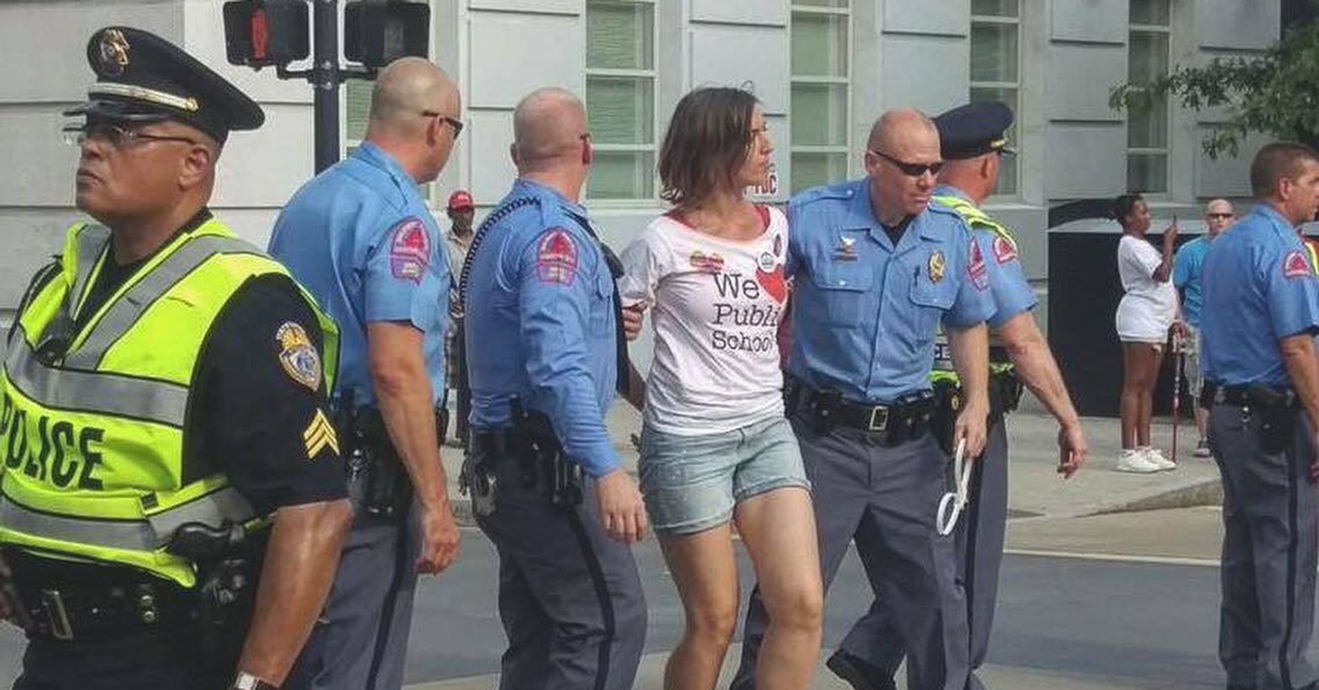 North Carolina Teachers Arrested After 20-Mile March To Governor's ...