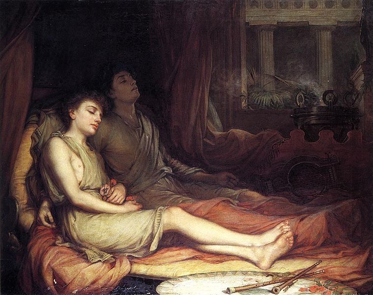 John William Waterhouse, "Sleep and His Half-brother Death," 1874