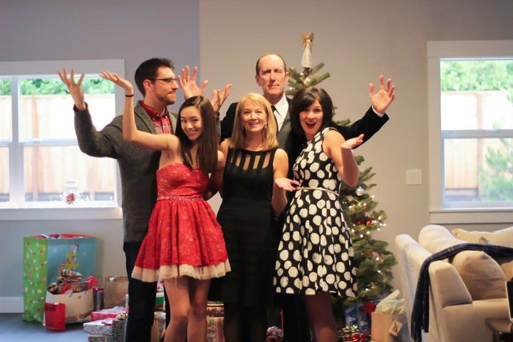 Debra Carnes' family on Christmas 2015.